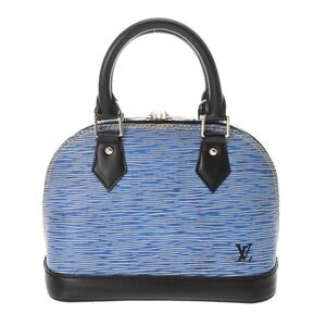 Louis Vuitton Epi Alma Bag Denim Blue Leather Handbag